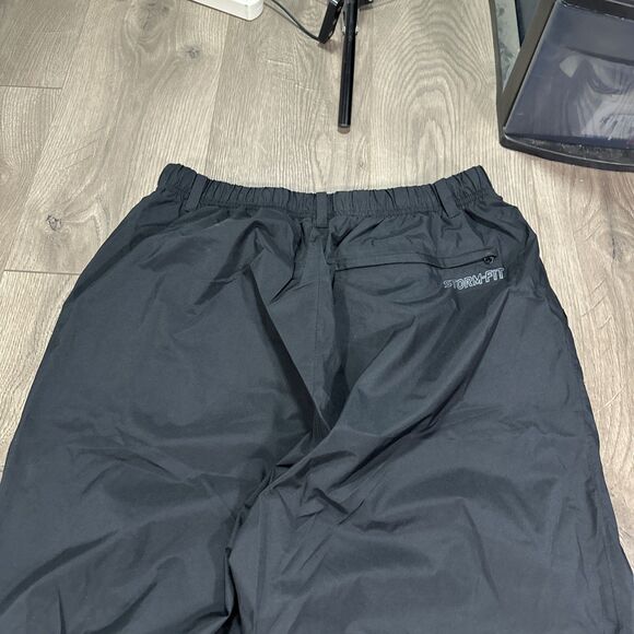 Nike Golf Storm Fit Waterproof Rain Pants Black Swoosh Side Zipper Men’s Size L - Picture 10 of 10